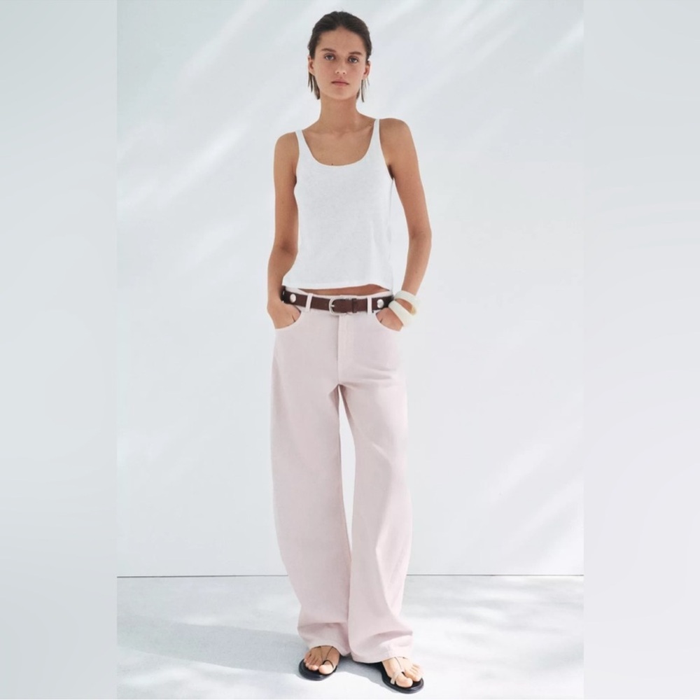 ZARA HIGH WAIST BARREL JEANS ZW COLLECTION size 40